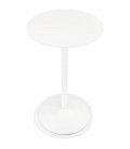 Table haute ronde IDALGO en bois et métal blanc diam. 60 cm - 