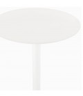 Table haute ronde IDALGO en bois et métal blanc diam. 60 cm - 