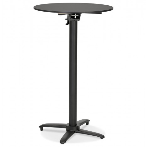 Table haute pliable PAXTON ronde noire diam. 68 cm - 