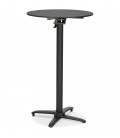 Table haute pliable PAXTON ronde noire diam. 68 cm - 