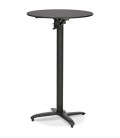 Table haute pliable PAXTON ronde noire diam. 68 cm - 