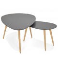 Tables gigognes design TETRYS grises foncées - 