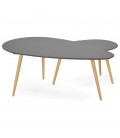 Tables gigognes design TETRYS grises foncées - 