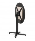 Table de terrasse pliable COMPAKT ronde noire diam. 68 cm - 