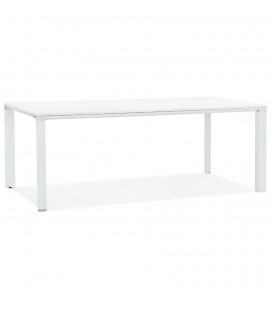 Table de réunion ou à manger design XLINE en bois blanc 200x100 cm