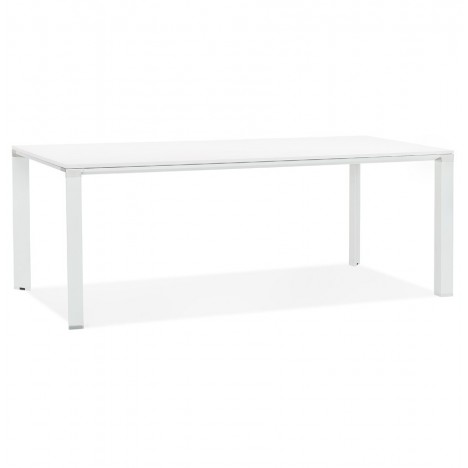 Table de réunion ou à manger design XLINE en bois blanc 200x100 cm - 