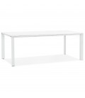 Table de réunion ou à manger design XLINE en bois blanc 200x100 cm - 