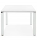 Table de réunion ou à manger design XLINE en bois blanc 200x100 cm - 