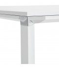 Table de réunion ou à manger design XLINE en bois blanc 200x100 cm - 