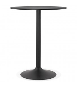 Mange-debout ou table haute BRASILIA noire diam. 90 cm