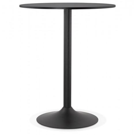 Mange-debout ou table haute BRASILIA noire diam. 90 cm - 