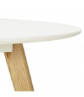 Table de cuisine ronde AMY blanche style scandinave diam. 120 cm - 