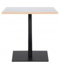 Table carrée FUSION SQUARE blanche et structure noire 80x80 cm - 