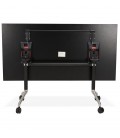 Bureau pliant FLEXO noir sur roulettes 160x80 cm - 