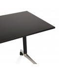 Bureau pliant FLEXO noir sur roulettes 160x80 cm - 