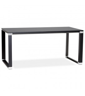 Bureau droit design 160x80 cm XLINE en bois noir