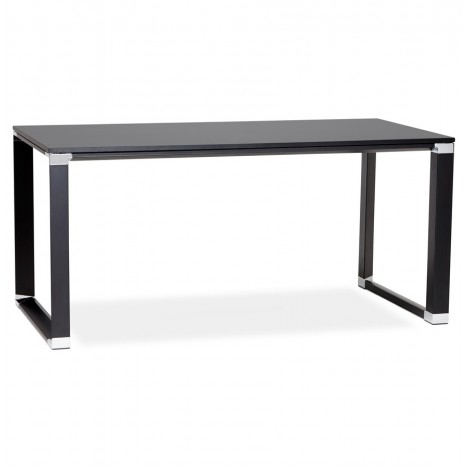 Bureau droit design XLINE en bois noir 160x80 cm - 