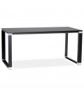 Bureau droit design XLINE en bois noir 160x80 cm - 