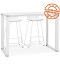 Table haute ou bureau haut XLINE HIGH TABLE en bois blanc 140x70 cm - 