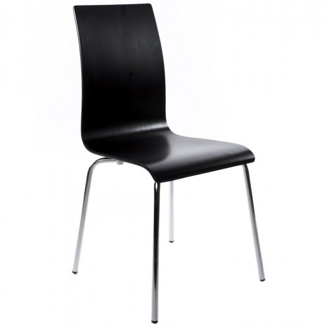 Chaise de salle à manger design ESPERA en bois noire - 