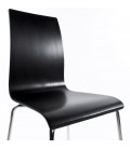 Chaise de salle à manger design ESPERA en bois noire - 