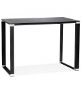 Table haute ou bureau haut XLINE HIGH TABLE en verre noir 140x70 cm - 