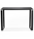 Table haute ou bureau haut XLINE HIGH TABLE en verre noir 140x70 cm - 