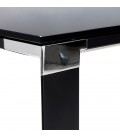 Table haute ou bureau haut XLINE HIGH TABLE en verre noir 140x70 cm - 