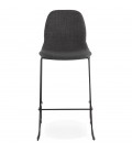 Tabouret de bar EKTOR gris foncé en tissu empilable - 