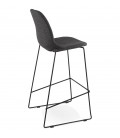 Tabouret de bar EKTOR gris foncé en tissu empilable - 