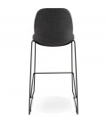 Tabouret de bar EKTOR gris foncé en tissu empilable - 