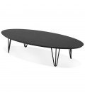 Grande table basse de salon ELYPSE en bois et métal noir - 