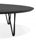 Grande table basse de salon ELYPSE en bois et métal noir - 