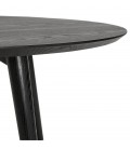 Table à dîner ronde SWEDY en bois noir diam. 120 cm - 