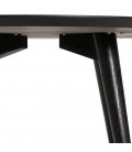 Table à dîner ronde SWEDY en bois noir diam. 120 cm - 