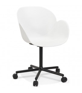 Chaise de bureau avec accoudoirs ORION blanche