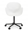 Chaise de bureau avec accoudoirs ORION blanche - 