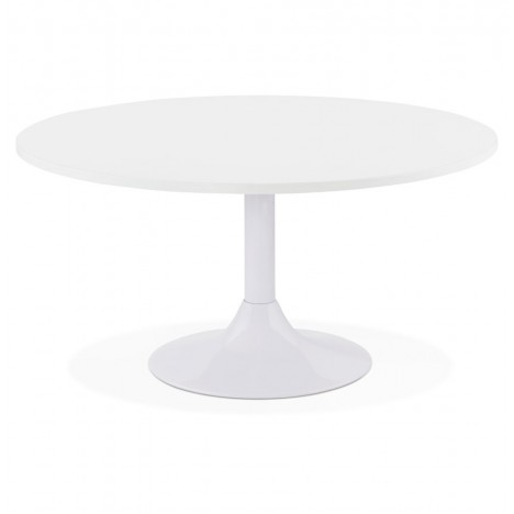 Table basse lounge DETROY blanche diam. 90 cm - 