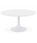 Table basse lounge DETROY blanche diam. 90 cm - 