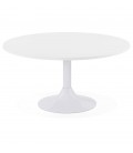 Table basse lounge DETROY blanche diam. 90 cm - 