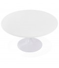 Table basse lounge DETROY blanche diam. 90 cm - 