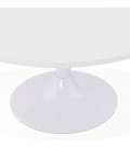 Table basse lounge DETROY blanche diam. 90 cm - 