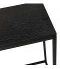 Table console style industriel RIVER en bois et métal noir - 