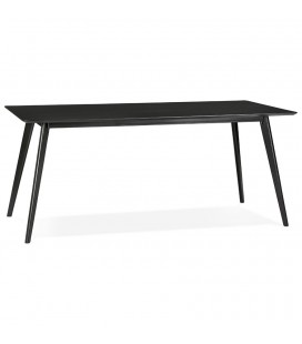 Table à manger 180x90 cm ou bureau design BARISTA en bois noir