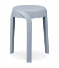 Tabouret bas empilable POMPA en résine synthétique bleu - 