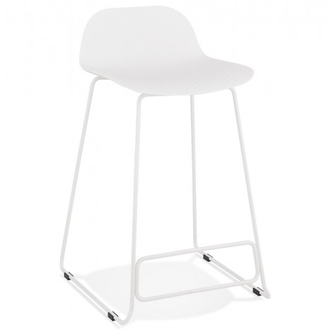 Tabouret snack mi-hauteur BABYLOS MINI blanc design - 