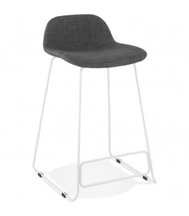 Tabouret snack mi-hauteur MOSKOW MINI avec pieds en métal blanc