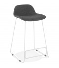 Tabouret snack mi-hauteur MOSKOW MINI avec pieds en métal blanc - 