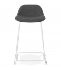 Tabouret snack mi-hauteur MOSKOW MINI avec pieds en métal blanc - 