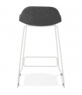 Tabouret snack mi-hauteur MOSKOW MINI avec pieds en métal blanc - 